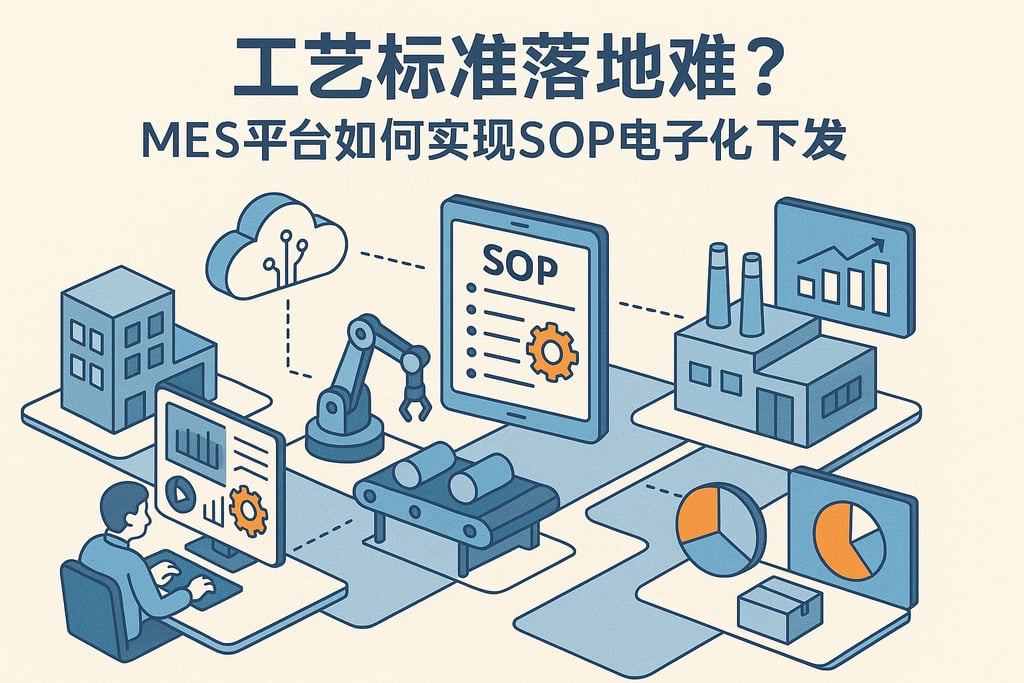 工艺标准落地难？MES平台如何实现SOP电子化下发  